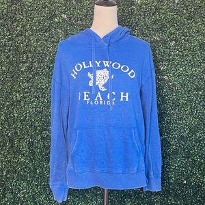 Hollywood Beach Blue Hoodie Size M